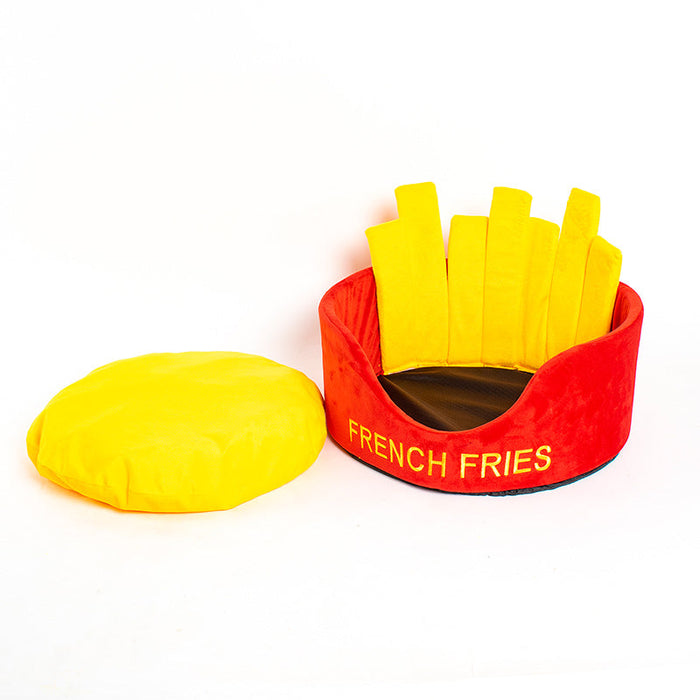 Hamburger Cave and Fries Pet Beds