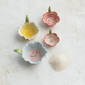 Hand-Painted Flower Shaped Prep Bowls (set of 4)