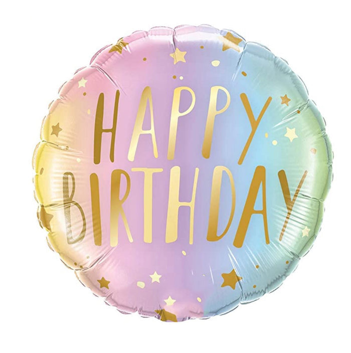Happy Birthday Rainbow Ombre Small Balloon