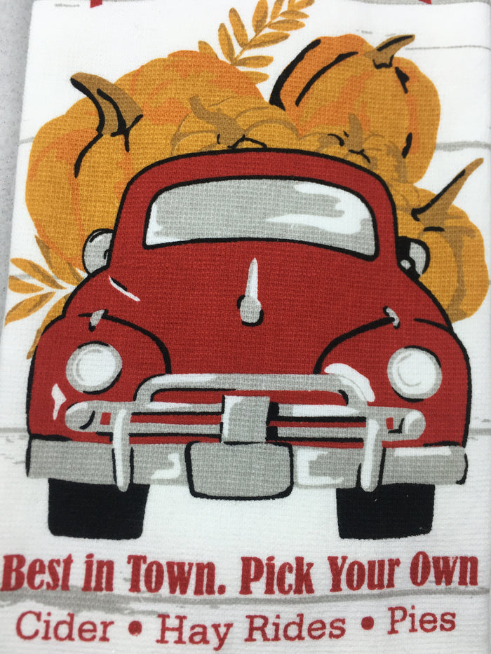 Harvest Farmer Market Set of Two 100% Cotton Kitchen Towels