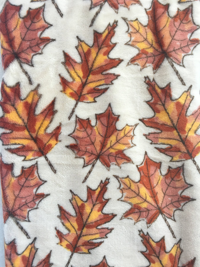 Harvest Leaves Autumn Days Blanket Throw