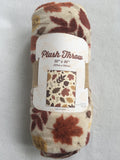 Harvest Leaves Brown Tones Blanket Throw
