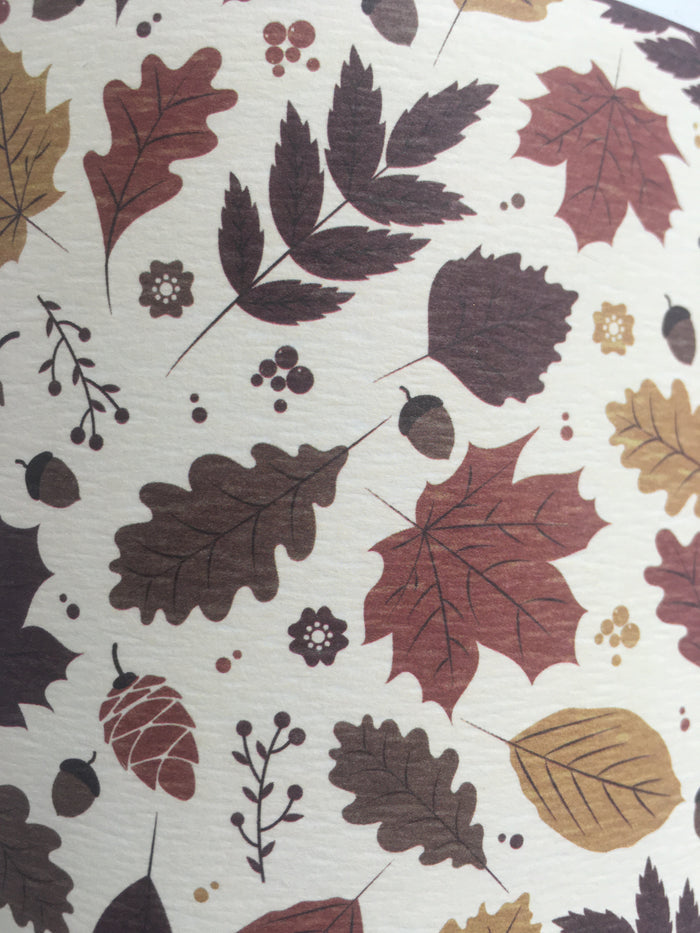 Harvest Leaves Brown Tones Blanket Throw