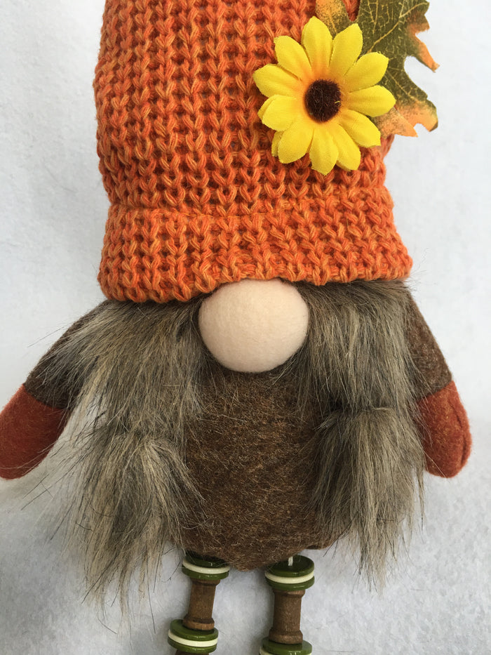 Harvest Plush Girl Gnome With Dangling Legs