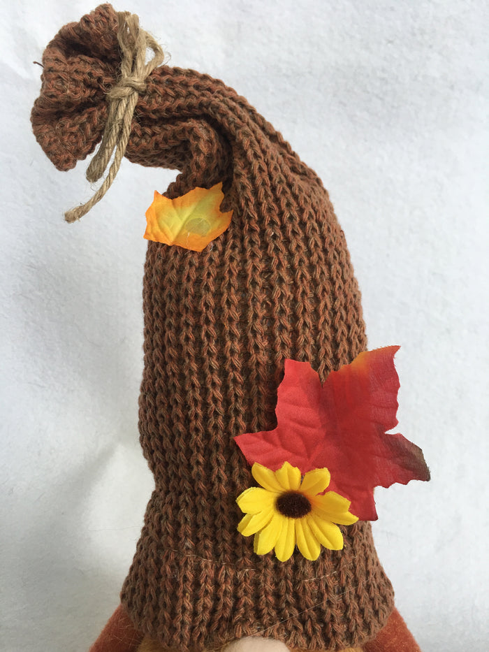 Harvest Plush Girl Gnome With Dangling Legs