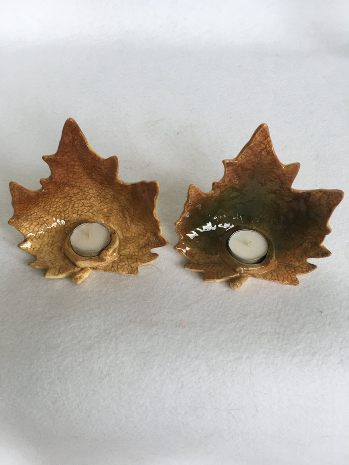 Harvest Standing Leaf Candle Holder