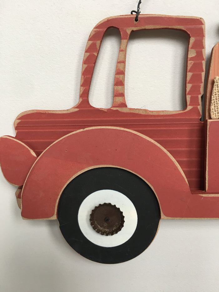 Harvest Truck Carrying Harvested Pumpkins Wall Hanging