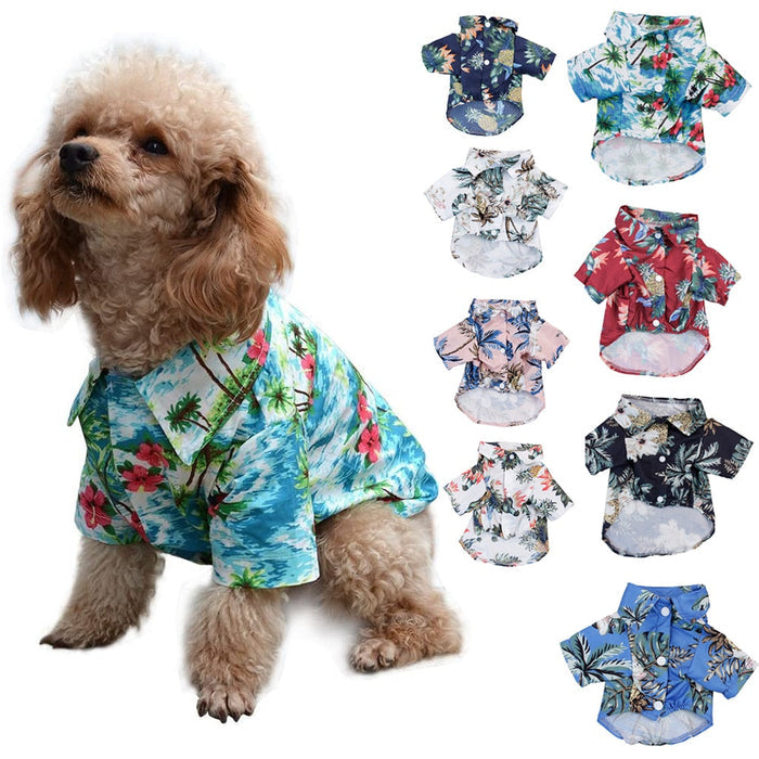 Hawaiian Shirt for Small Dogs — Tropical Prints, XS–2XL
