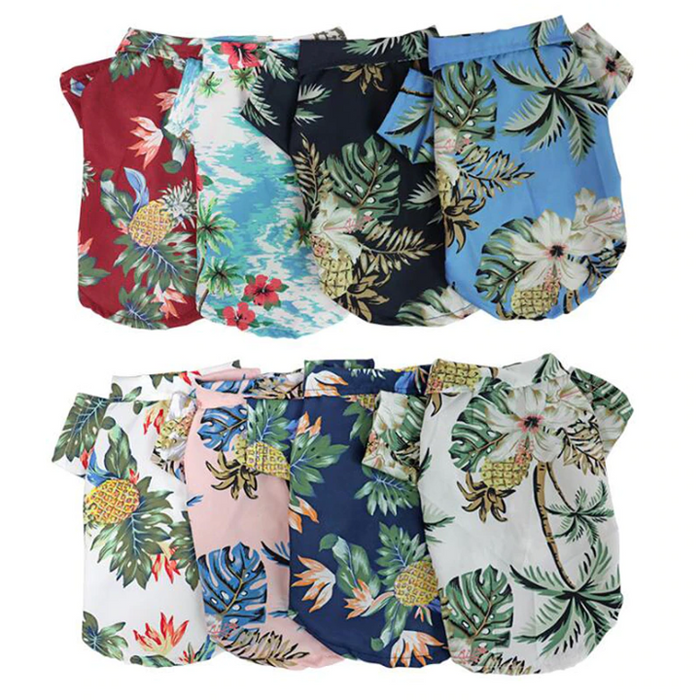 Hawaiian Shirt for Small Dogs — Tropical Prints, XS–2XL