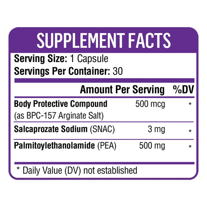 Healthgevity BPC + PEA 500 Capsules 2