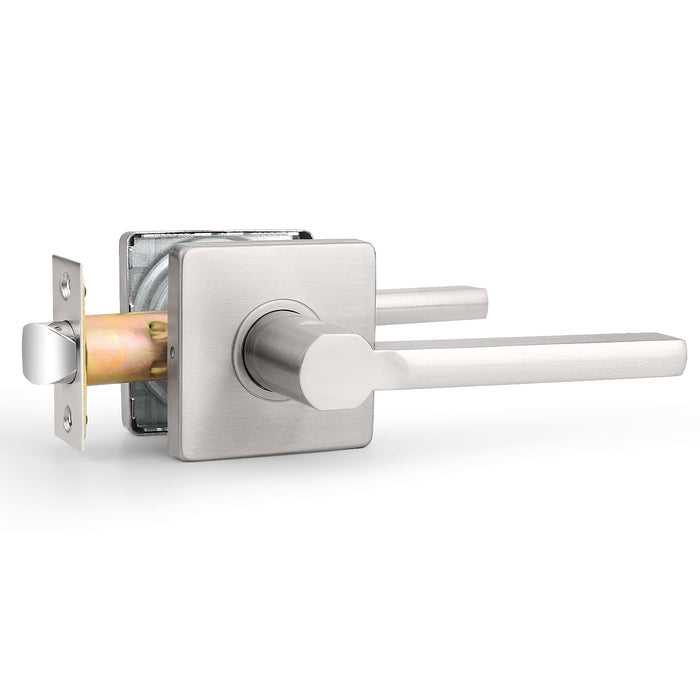Heavy Duty Door Handles Brushed Nickel Finish, Privacy/Passage Function, DL1603SN