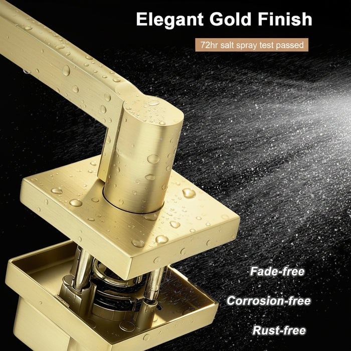 Heavy Duty Door Handles Gold Finish, Privacy/Passage Function, DL1603GD