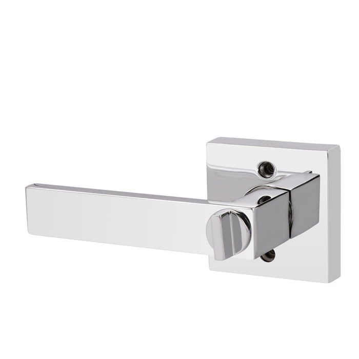 Heavy Duty Privacy Door Handles with Square Design, Polished Chrome Finish DL01PCBK - Probrico