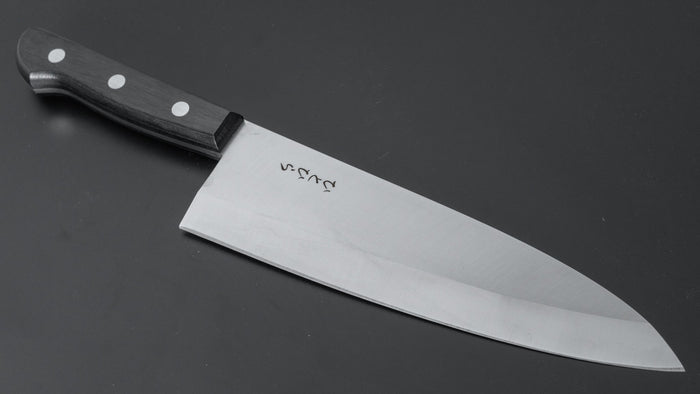 Hitohira Hiragana Deba 210mm Pakka Handle (No Bolster) - HITOHIRA