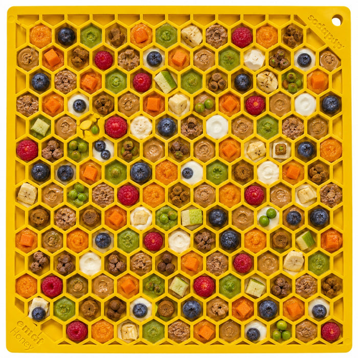 Honeycomb Yellow Lick Mat