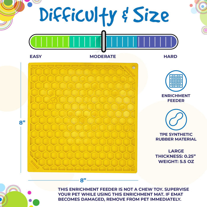 Honeycomb Yellow Lick Mat
