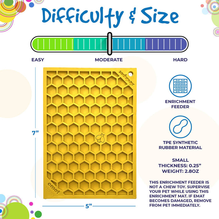 Honeycomb Yellow Lick Mat