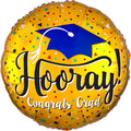 hooray grad cap gold balloon