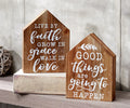 House Shaped Block Sign