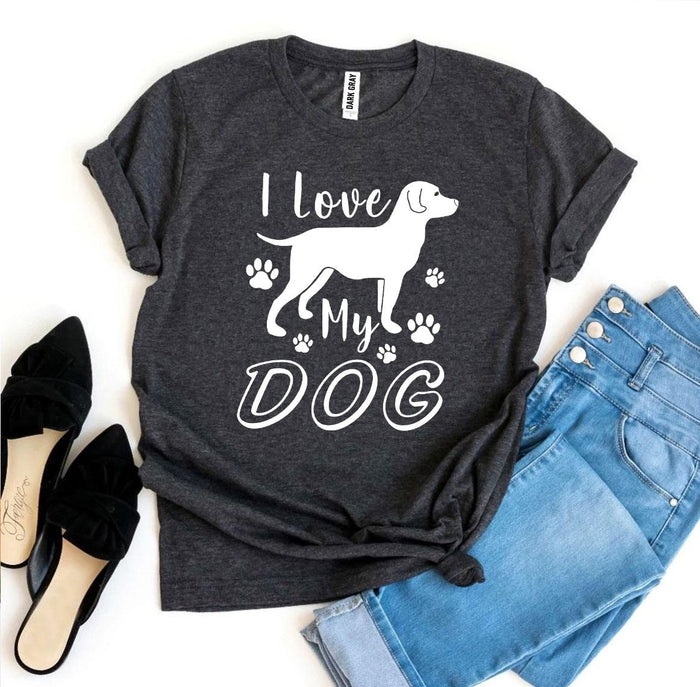 I Love My Dog Silhouette Tee