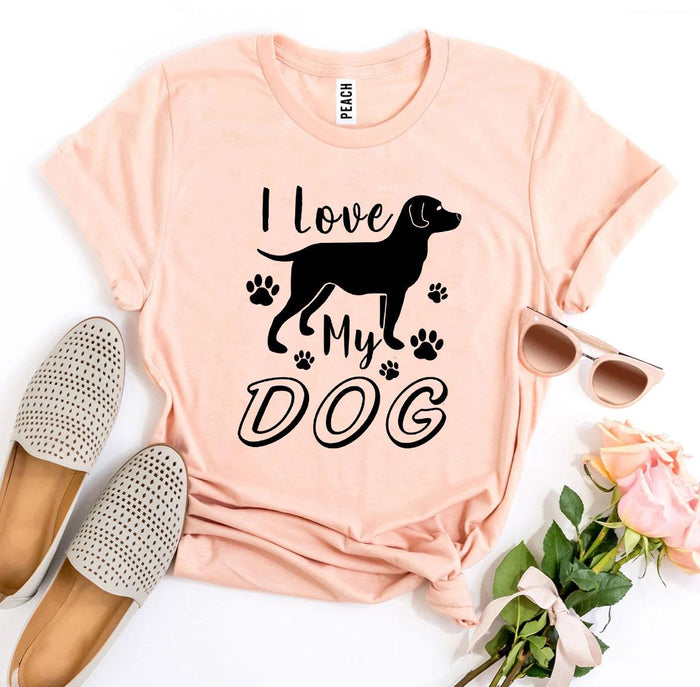 I Love My Dog Silhouette Tee
