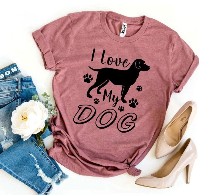 I Love My Dog Silhouette Tee