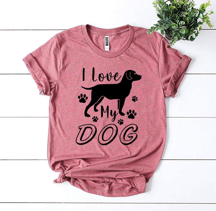 I Love My Dog Silhouette Tee