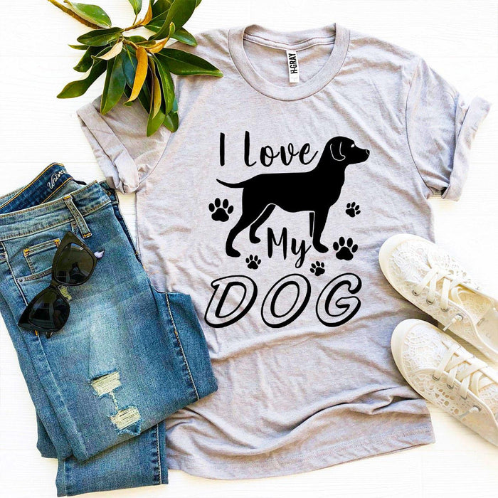 I Love My Dog Silhouette Tee