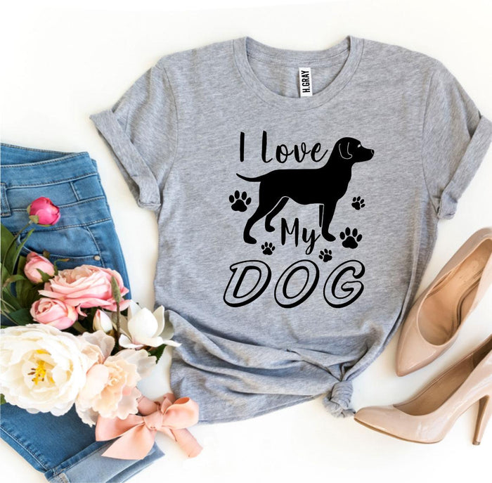 I Love My Dog Silhouette Tee