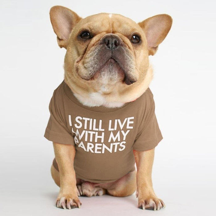 I Still Live With My Parents Dog T Shirt — Cotton Blend