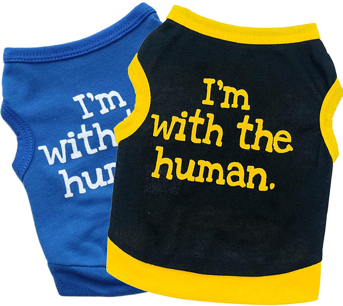 Im With the Human Dog Shirt — Small Pet Cotton Tank