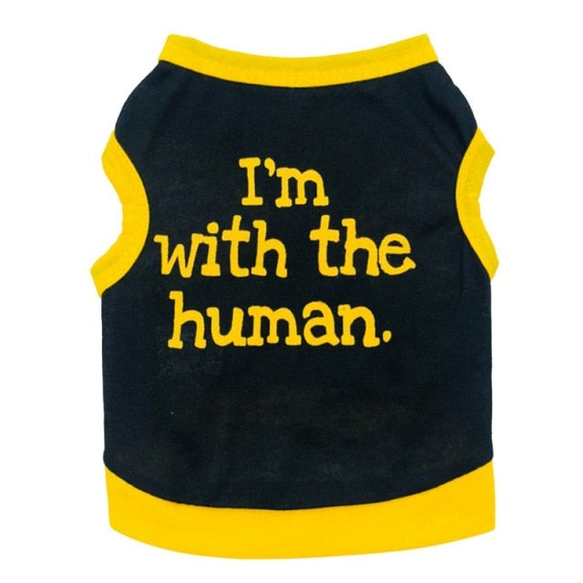 Im With the Human Dog Shirt — Small Pet Cotton Tank