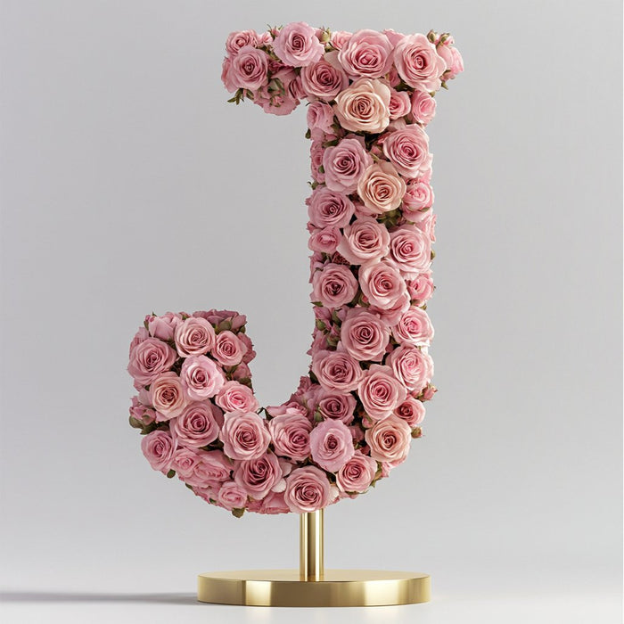 Jason Pink Rose Letter J Lamp - Imaginary Worlds