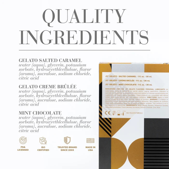 Jo Water-Based Lubricant Triple Pack - Gelato