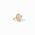 Julie Vos Gold Coin Revolving Ring -Mother of Pearl