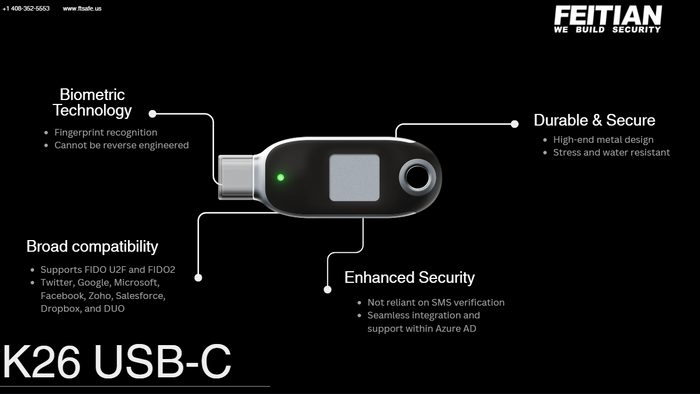 K26 Biometric Security Key