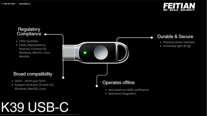 K39 USB-C Security Key
