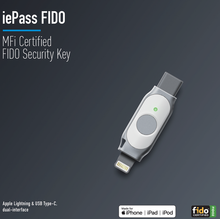 K44 USB-C + Lightning PIV Security Key