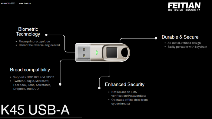 K45 Biometric Security Key