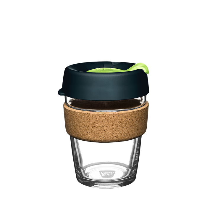 KeepCup Reusable Coffee Cup - Brew Glass & Cork - Medium 12oz