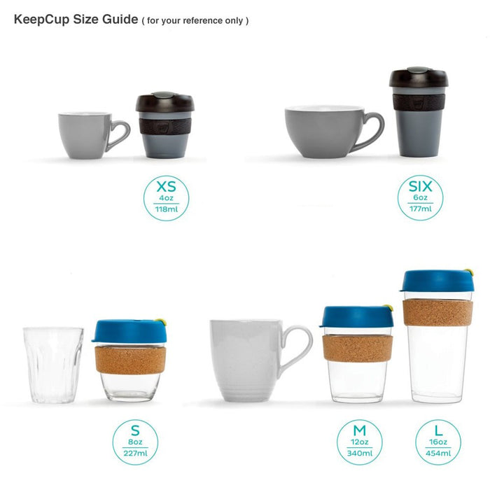 KeepCup Reusable Coffee Cup - Brew LongPlay Glass Double Wall - Medium 12oz