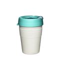 KeepCup Stainless Steel Thermal Coffee Cup - Medium 12oz Turquoise/White (Nebula)