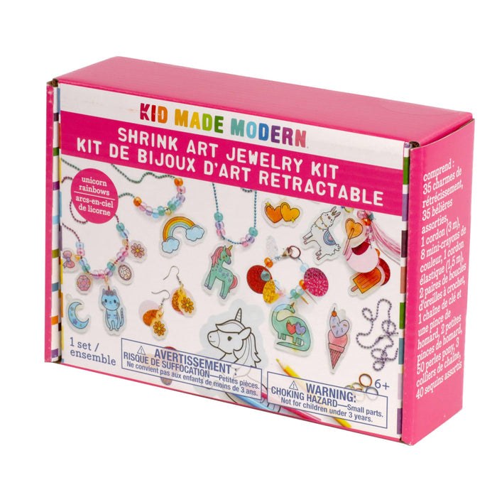 Kid Made Modern - Shrink Art Jewelry Kit - Unicorns and Rainbows-Kid Made Modern-treehaus