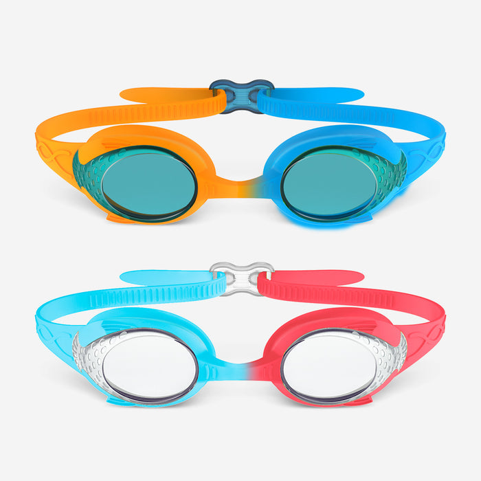 Kids Anti-fog Fisheye Swimming Goggles 2 Pack