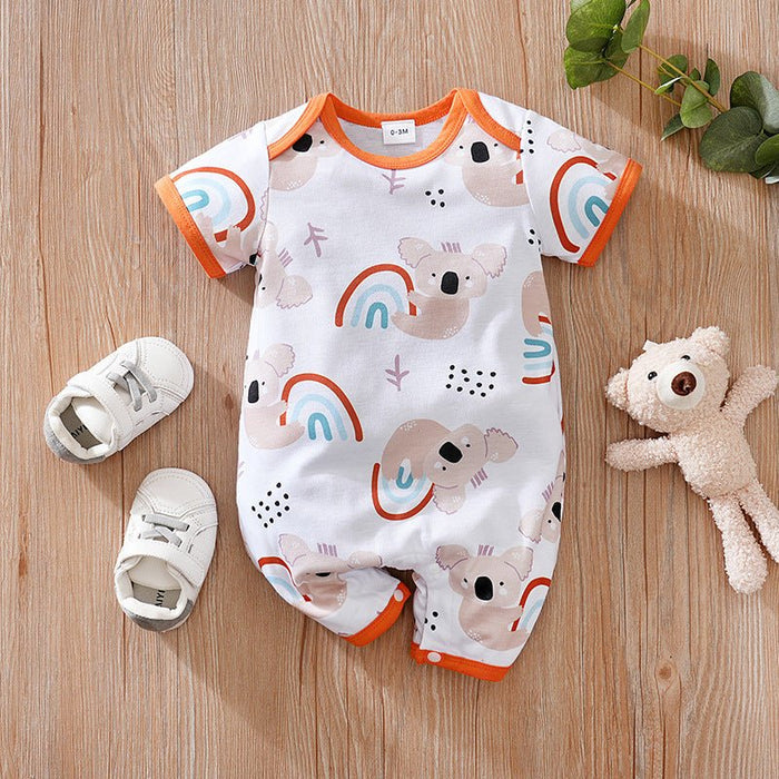 Koala Prints Short Sleeve Cotton Jumpsuits (8 Designs)