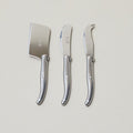 Laguiole 3 Piece Mini Cheese Utensil Set, Stainless Steel in Kraft Paper Box