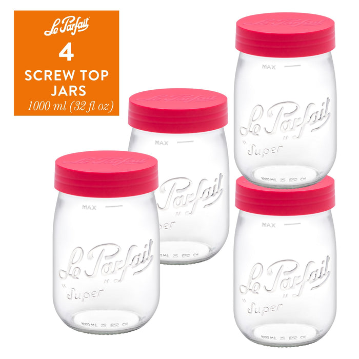 1000ml - 32oz - 1L (Set of 4) / Red