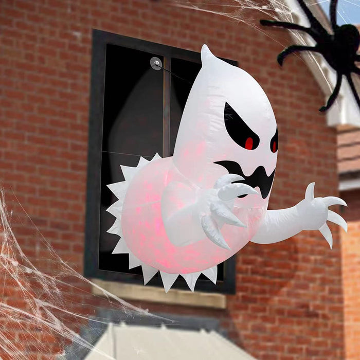 LED Halloween Inflatable Ghost Decoration with Bright Glowing Lights