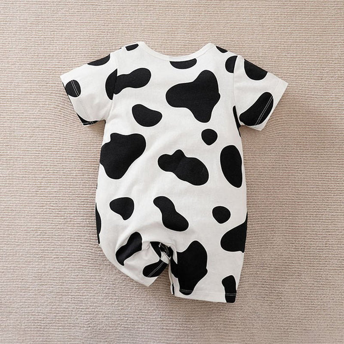 Long/Short Sleeve Cow Print Jumpsuit