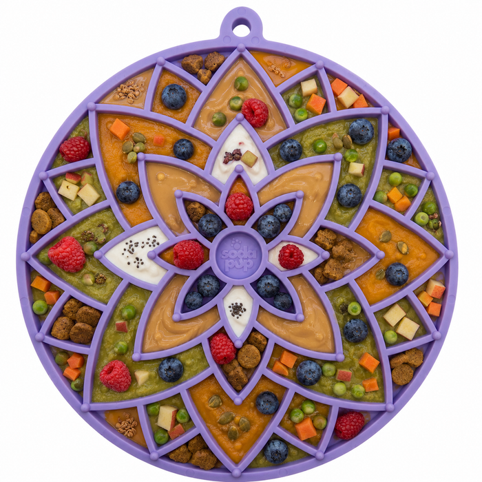 Lotus-Petal Licking Mat with Suction Cups